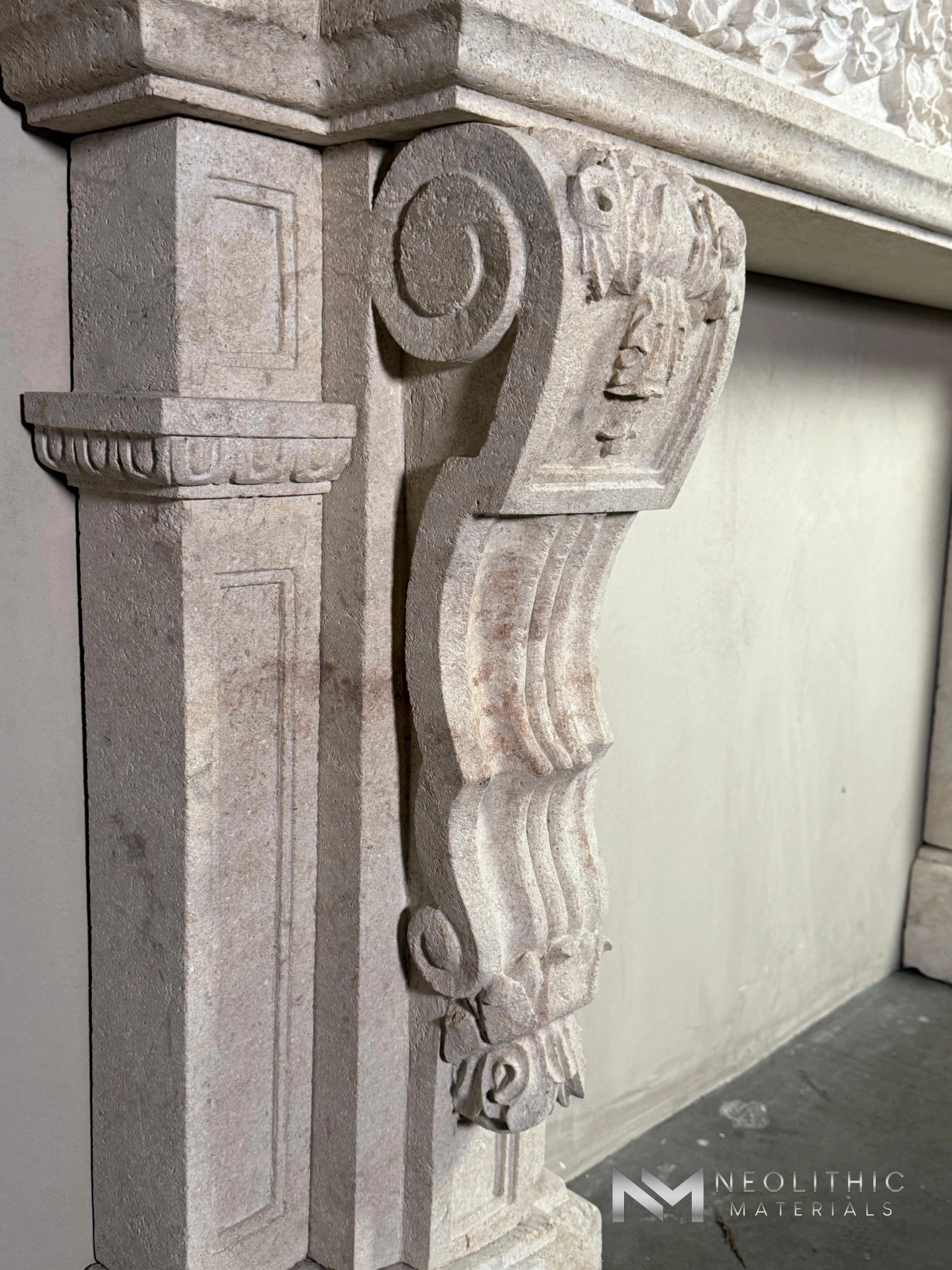 Reclaimed Limestone Mantel - Image 8